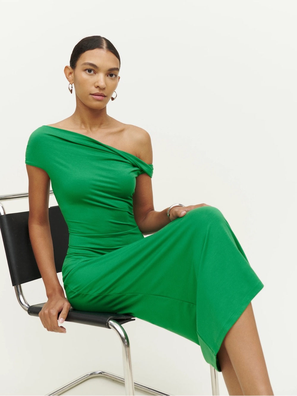 Reformation Green Knit Dress